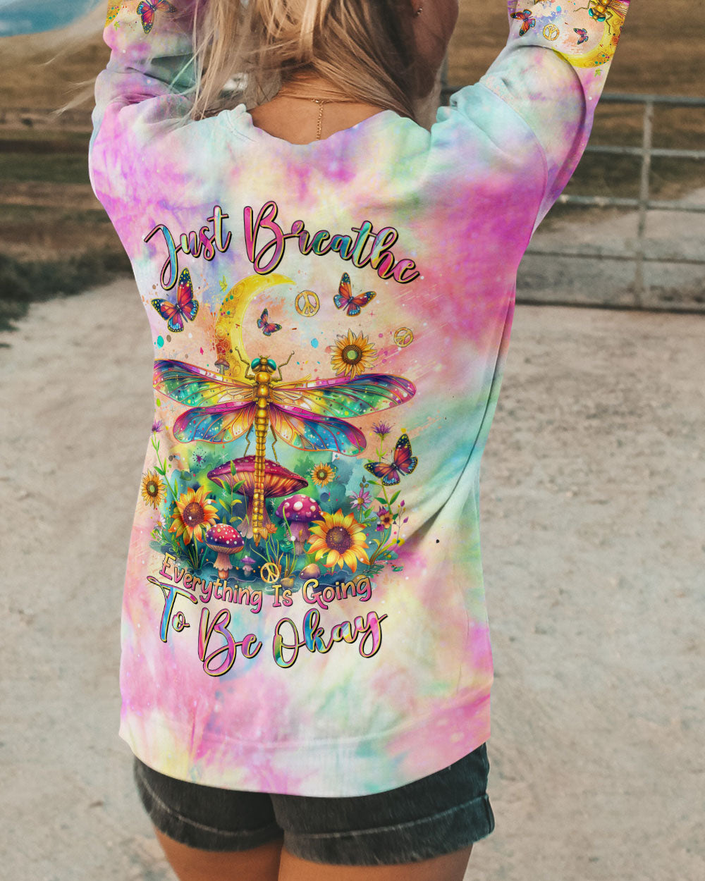 JUST BREATHE DRAGONFLY ALL OVER PRINT - TLTR0212244