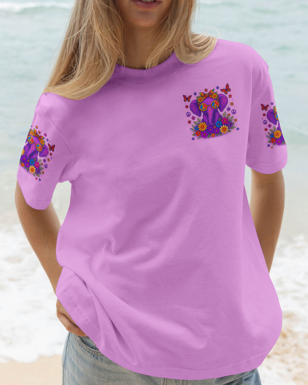 BE YOU THE WORLD WILL ADJUST ELEPHANT ALL OVER PRINT - TLTR0406252