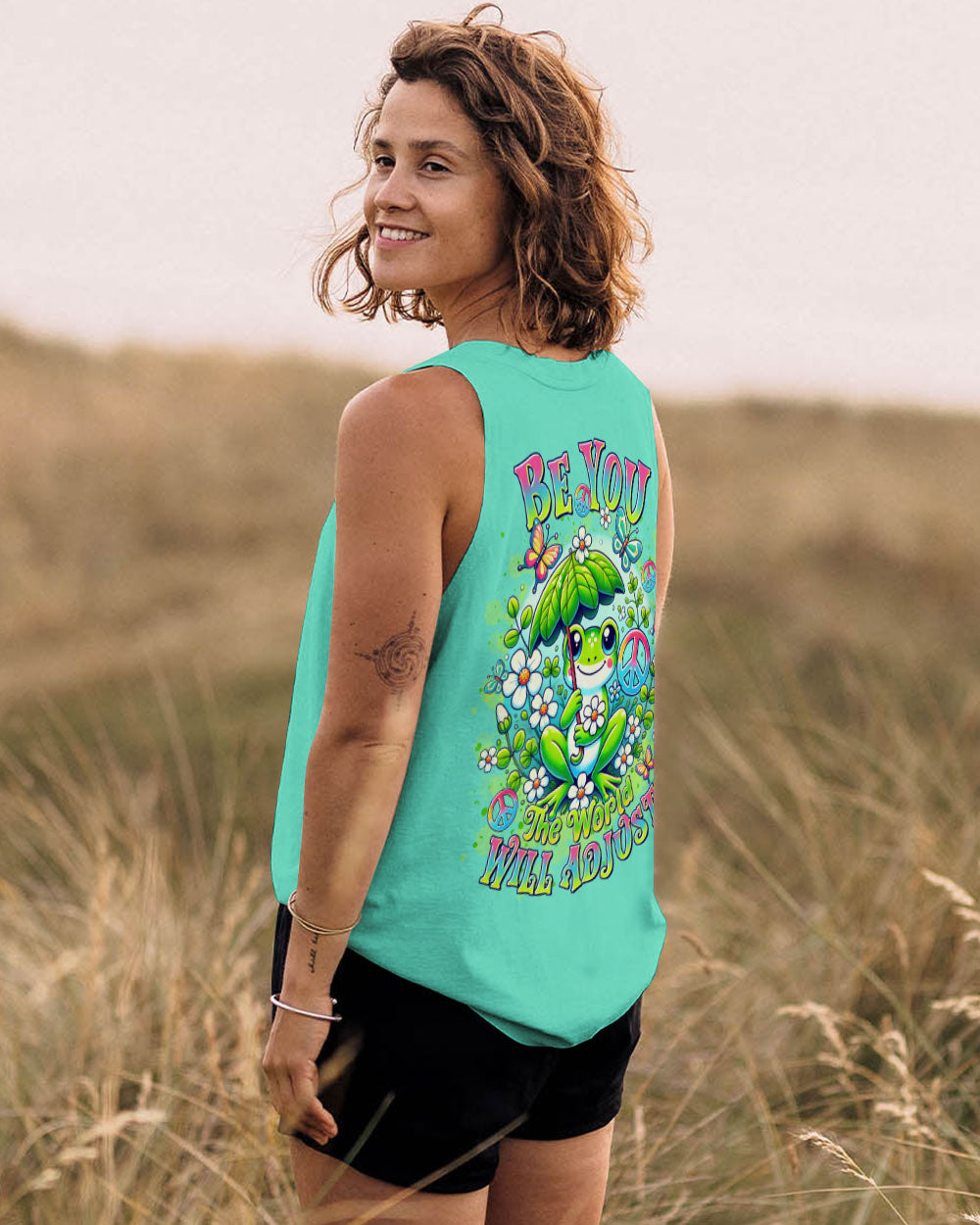 BE YOU THE WORLD WILL ADJUST FROG ALL OVER PRINT - TLTR0412242