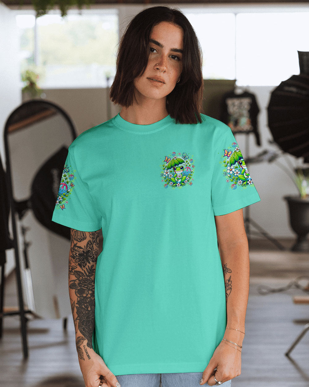 BE YOU THE WORLD WILL ADJUST FROG ALL OVER PRINT - TLTR0412242