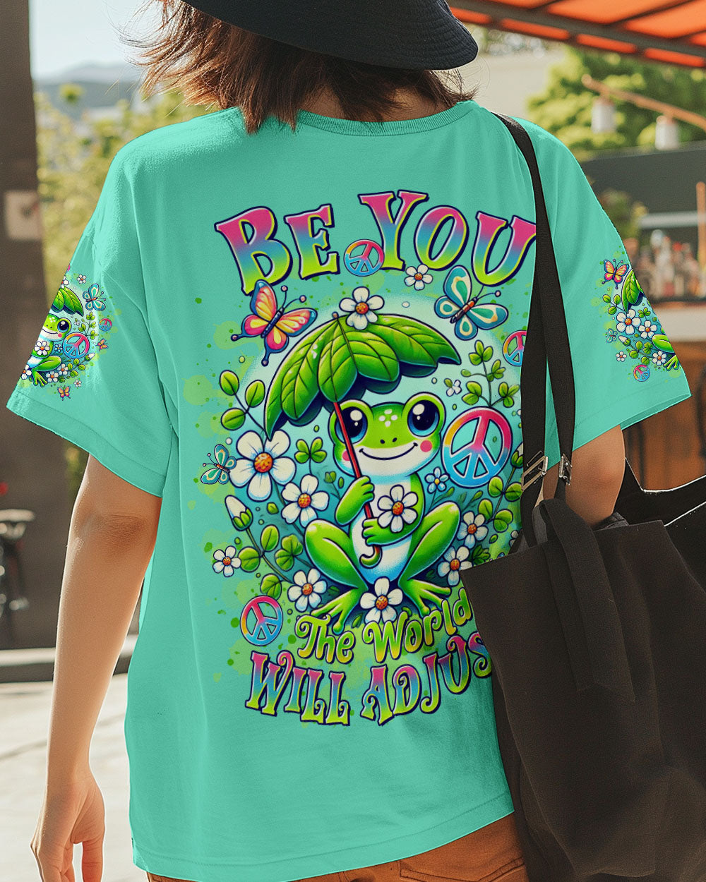 BE YOU THE WORLD WILL ADJUST FROG ALL OVER PRINT - TLTR0412242