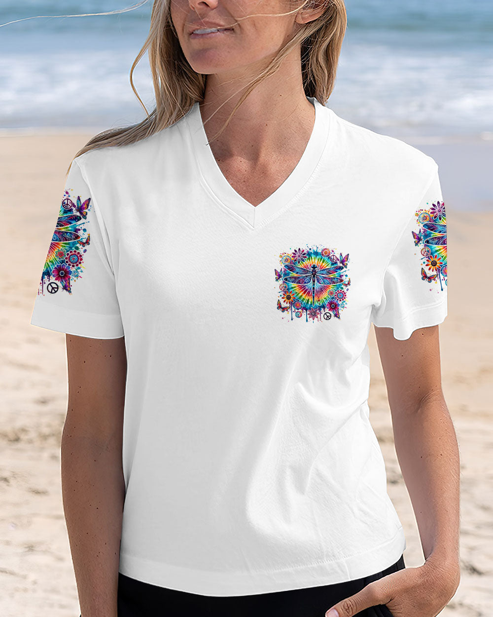JUST BREATHE DRAGONFLY TIE DYE ALL OVER PRINT - TLTR0509242