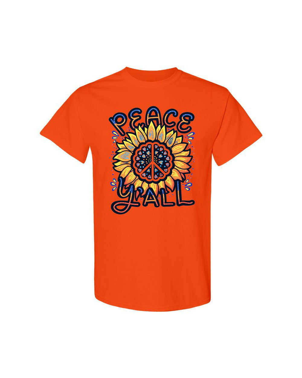 PEACE Y'ALL TIE DYE COTTON SHIRT - TLTR0606239