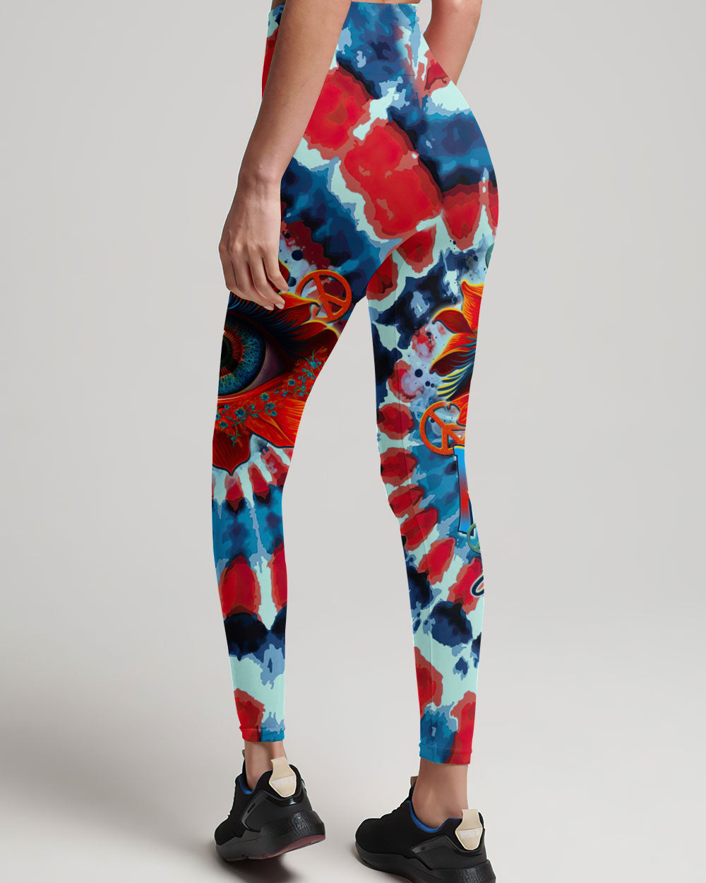 PEACE Y'ALL EYES FLOWER TIE DYE ALL OVER PRINT - TLTR0607238