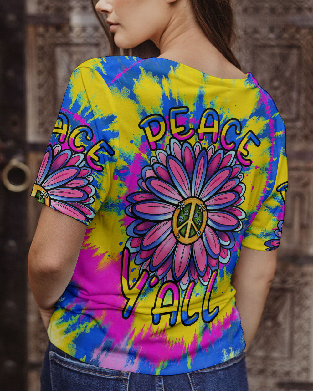 PEACE Y'ALL FLOWER ALL OVER PRINT - TLTR0706232