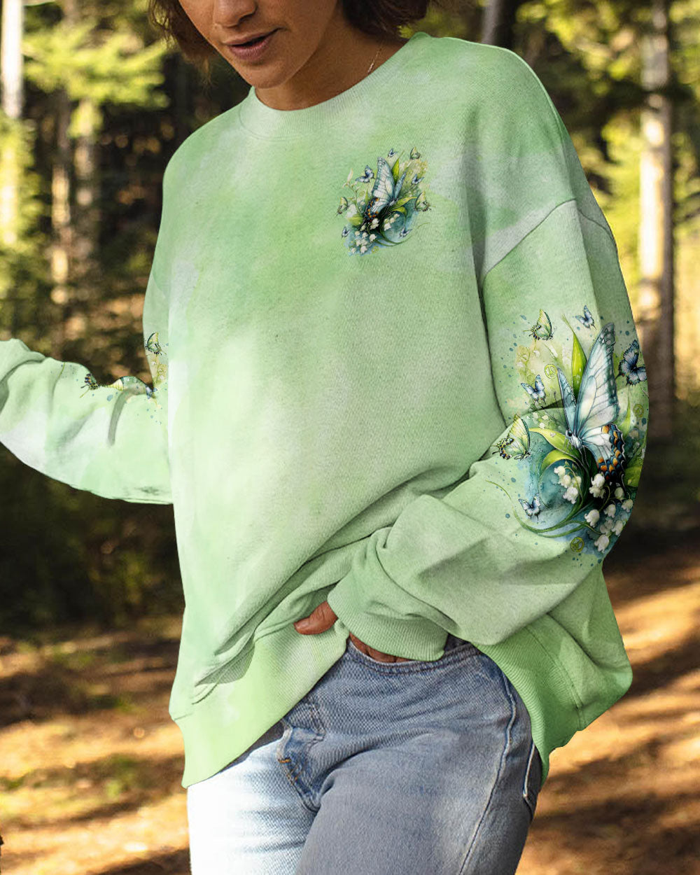 WHEN BUTTERFLIES APPEAR ANGELS ARE NEAR ALL OVER PRINT  - TLTR0712241