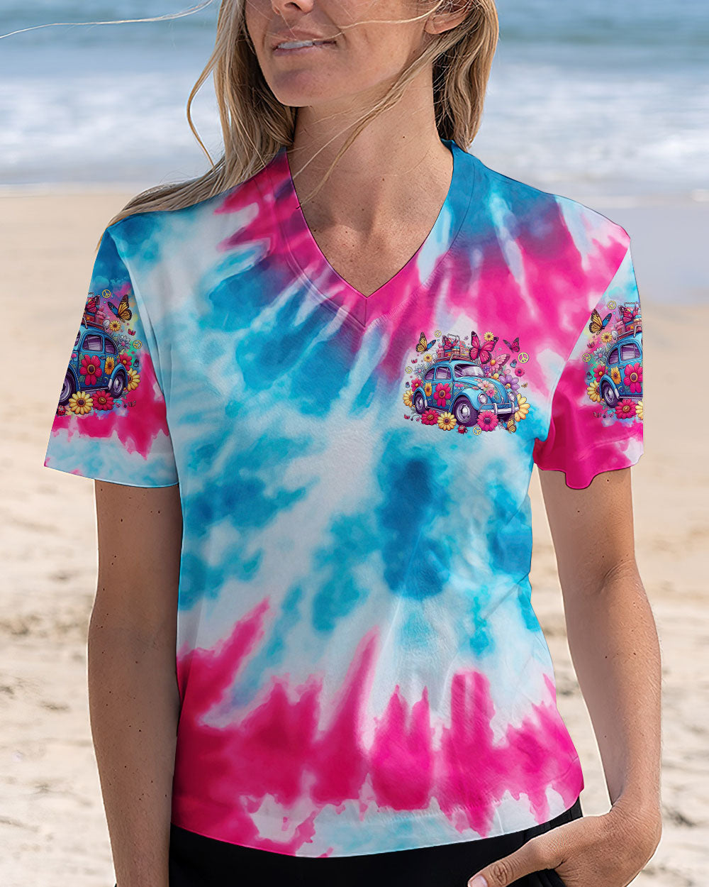 RUNNING AGAINST THE WIND CAR TIE DYE ALL OVER PRINT - TLTR0801254