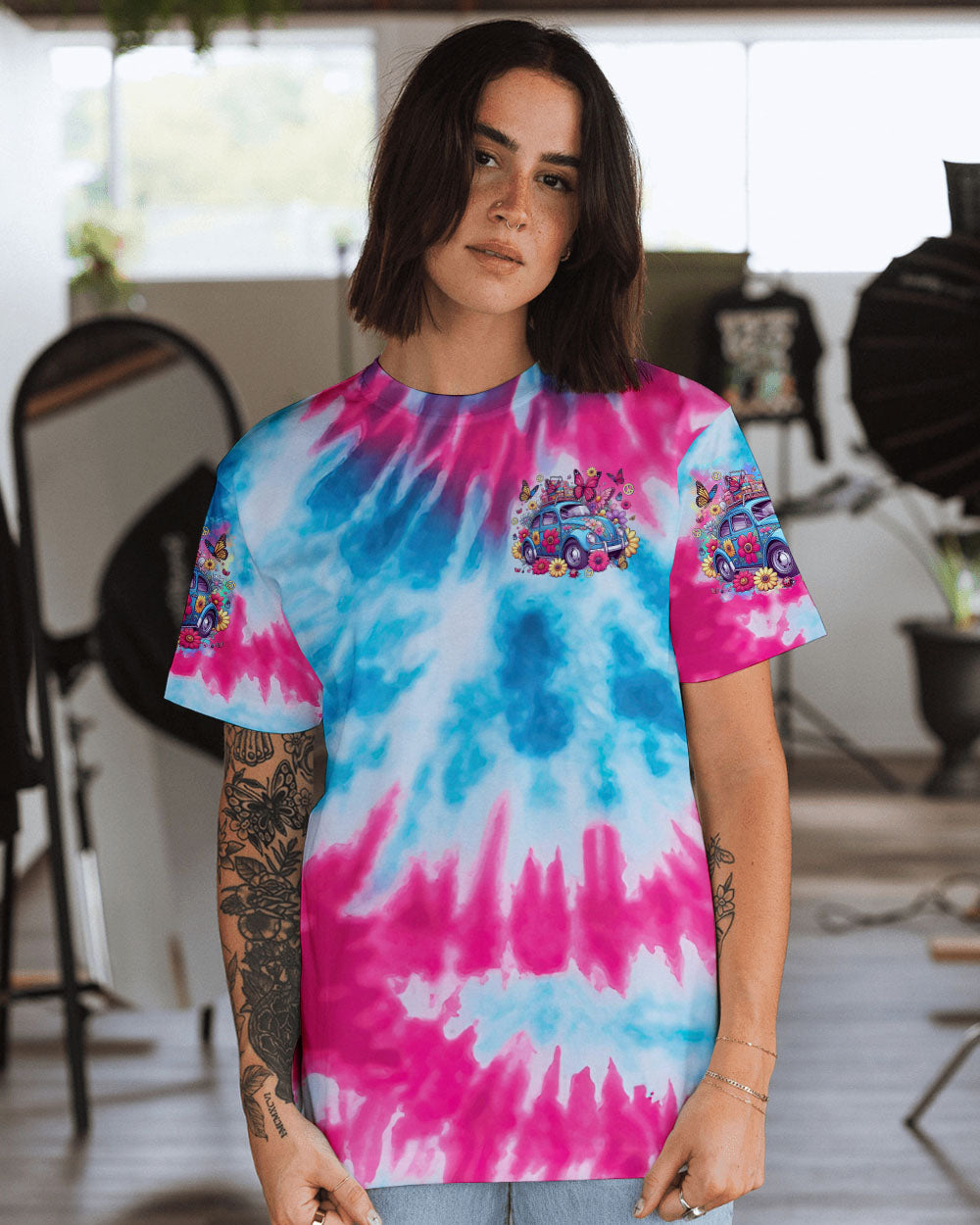 RUNNING AGAINST THE WIND CAR TIE DYE ALL OVER PRINT - TLTR0801254