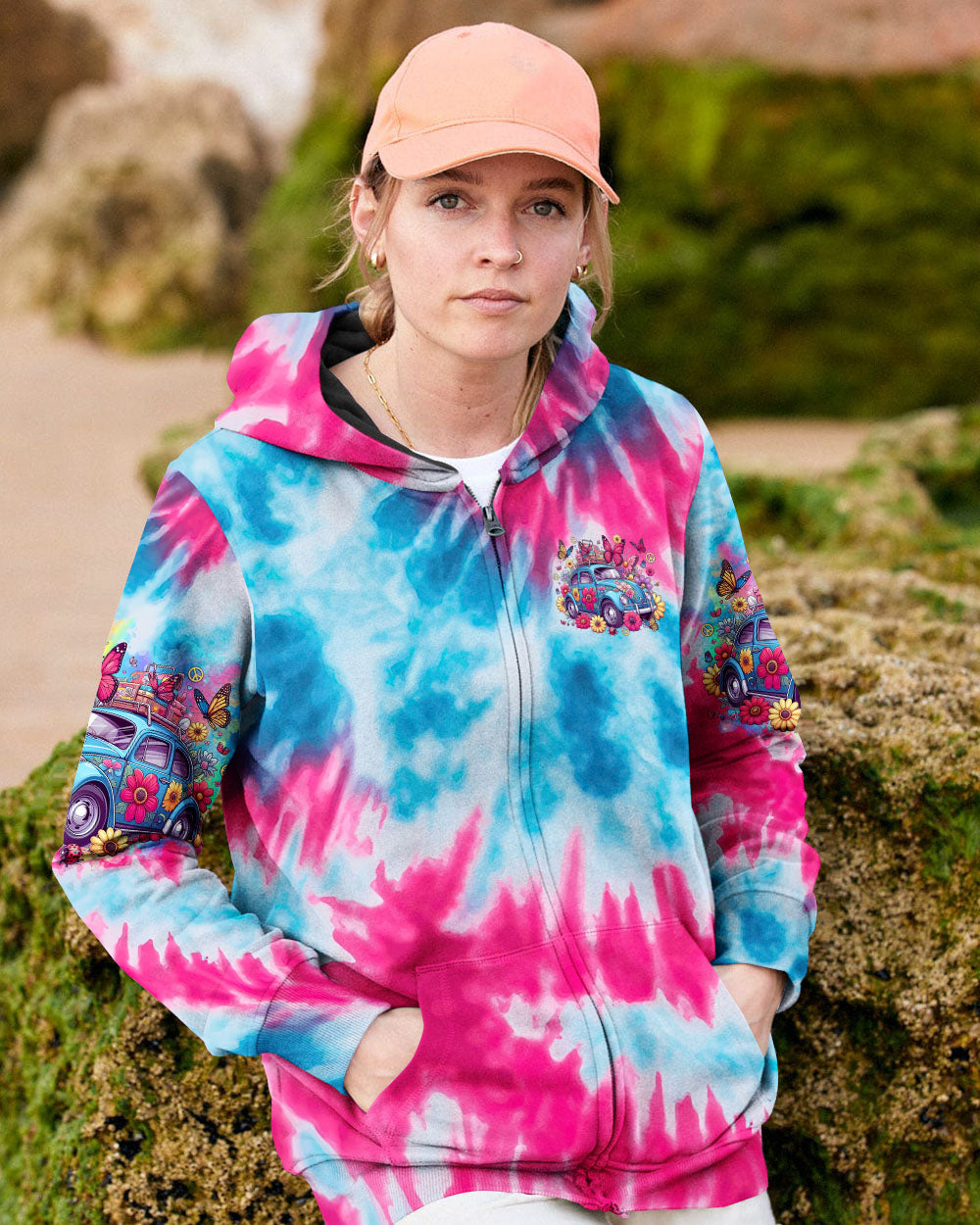 RUNNING AGAINST THE WIND CAR TIE DYE ALL OVER PRINT - TLTR0801254