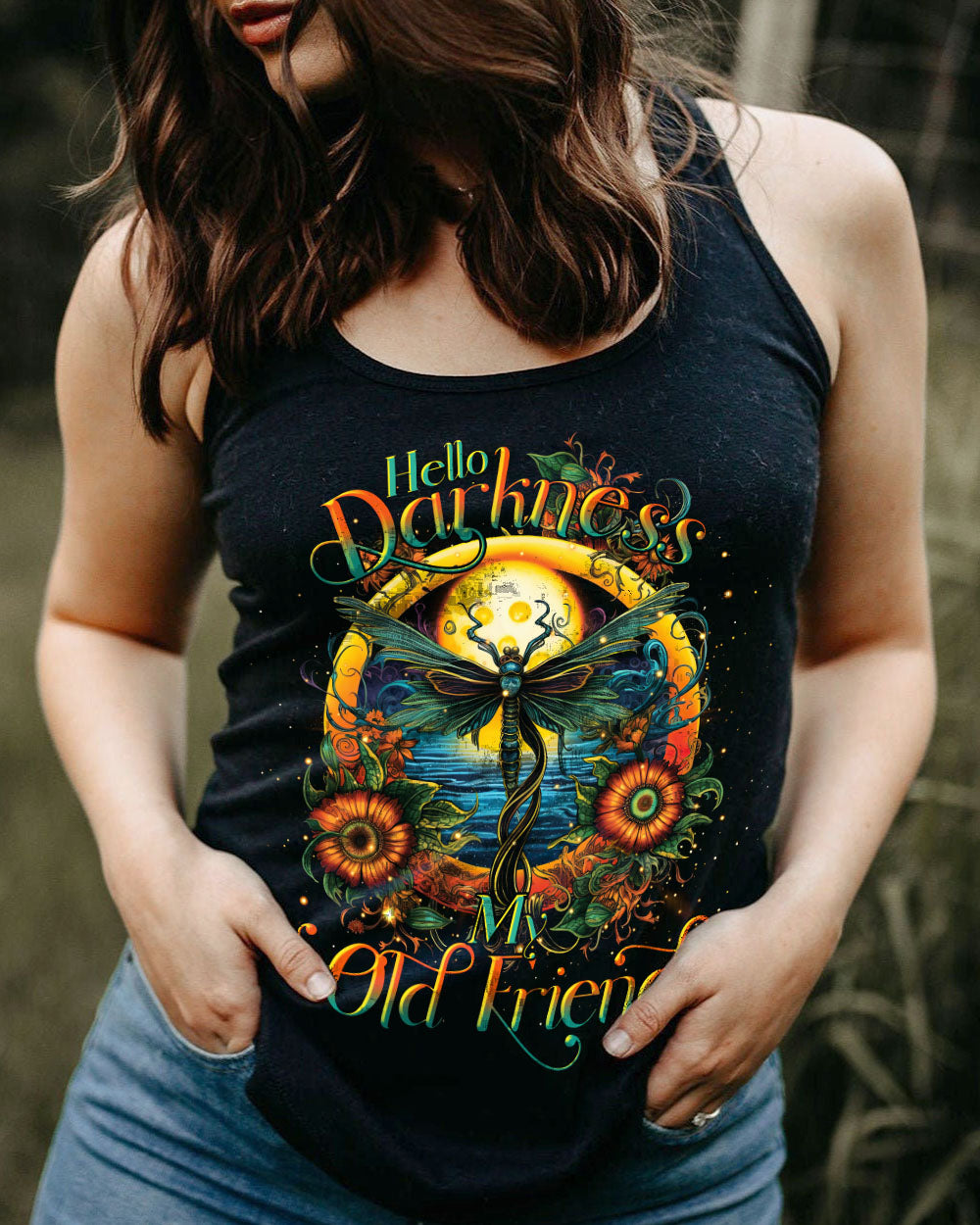 HELLO DARKNESS MY OLD FRIEND DRAGONFLY ALL OVER PRINT - TLTR0806231