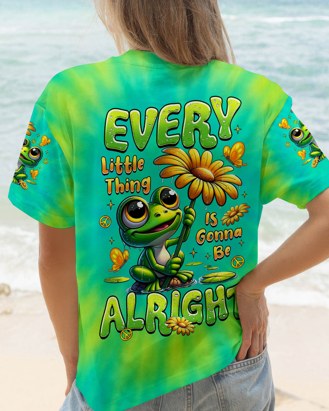 EVERY LITTLE THING IS GONNA BE ALRIGHT FROG TIE DYE ALL OVER PRINT -  TLTR0807252