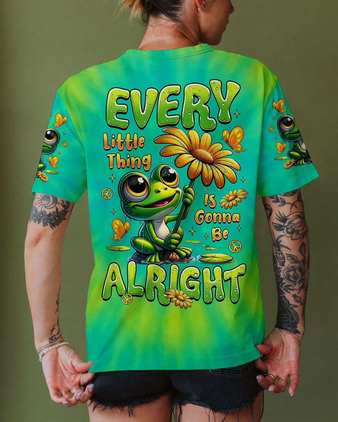 EVERY LITTLE THING IS GONNA BE ALRIGHT FROG TIE DYE ALL OVER PRINT -  TLTR0807252