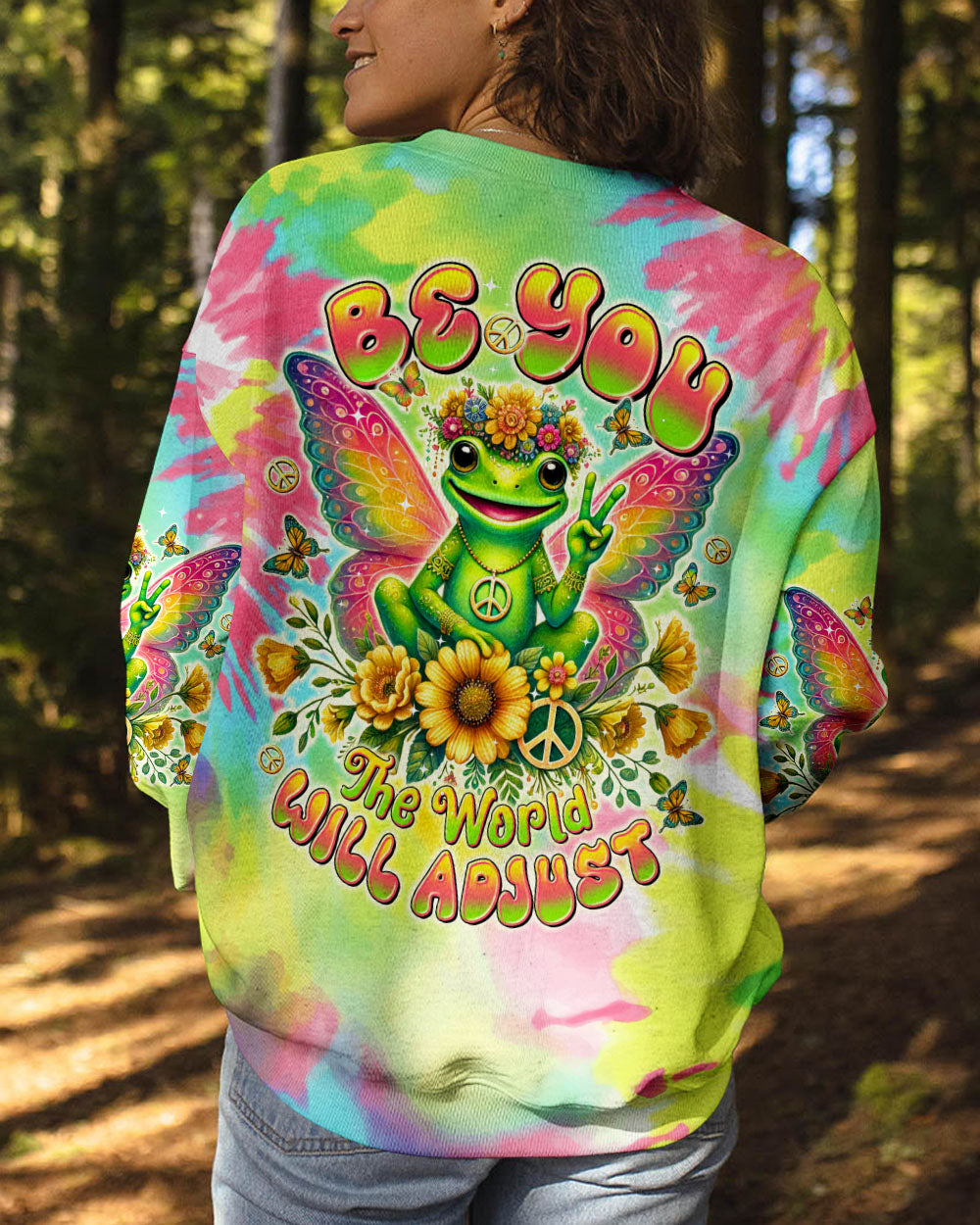 BE YOU THE WORLD WILL ADJUST FROG ALL OVER PRINT  - TLTR0904252