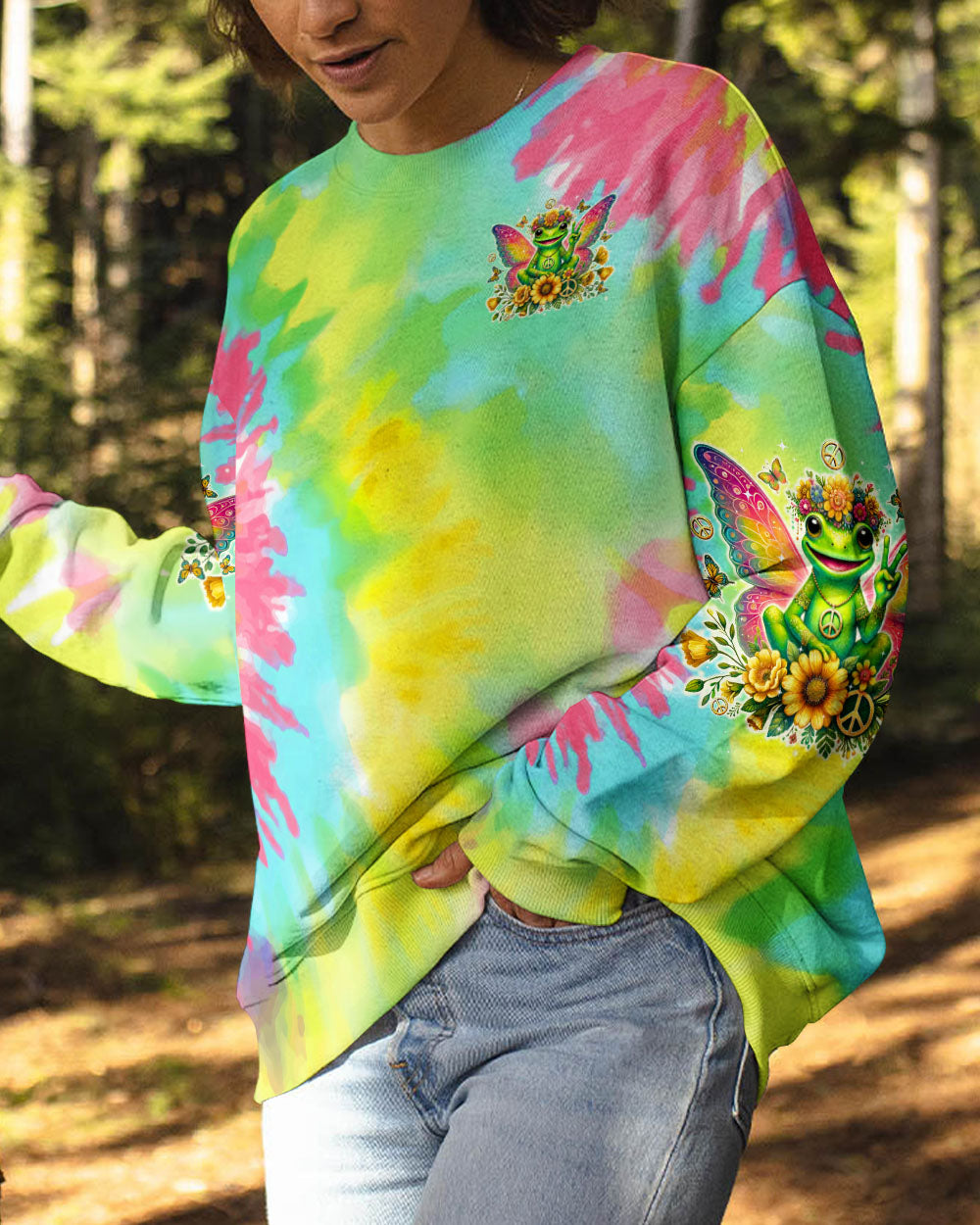 BE YOU THE WORLD WILL ADJUST FROG ALL OVER PRINT  - TLTR0904252