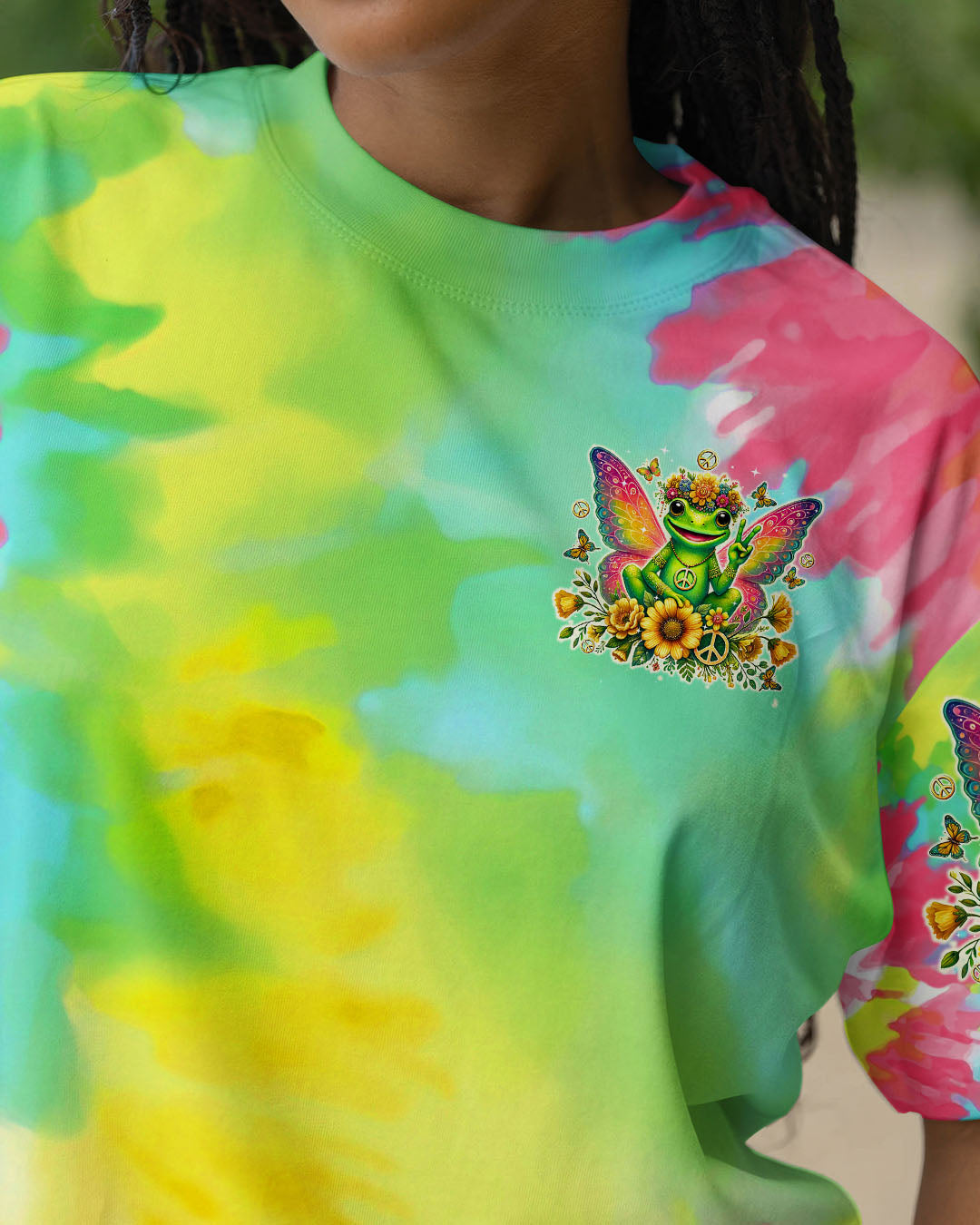 BE YOU THE WORLD WILL ADJUST FROG ALL OVER PRINT  - TLTR0904252