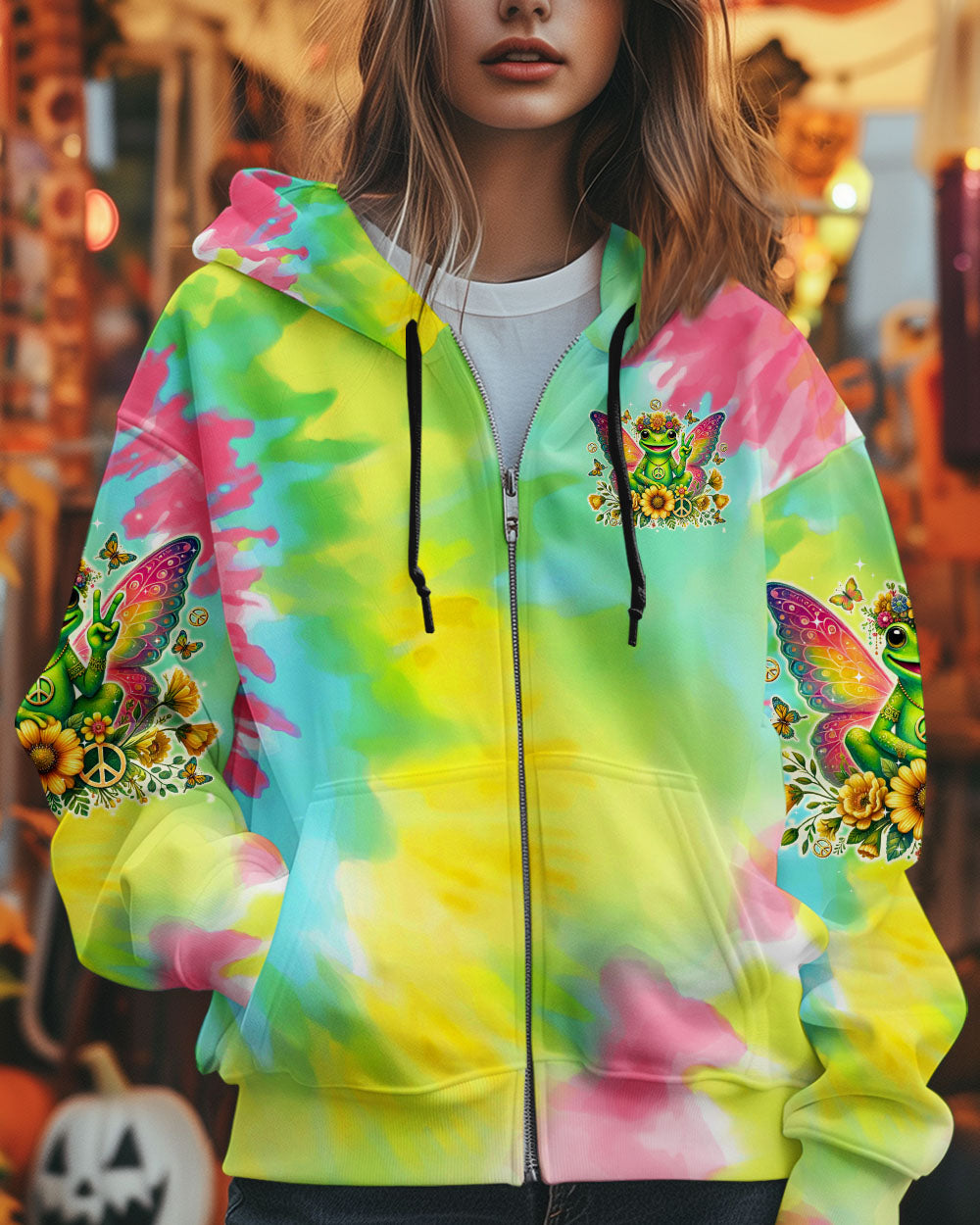 BE YOU THE WORLD WILL ADJUST FROG ALL OVER PRINT  - TLTR0904252