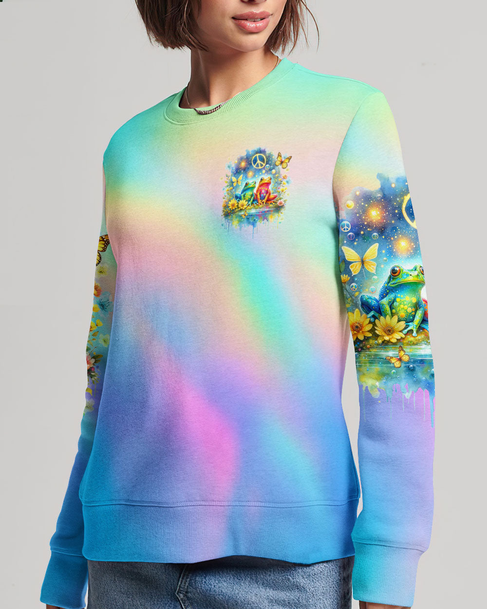 BE YOU THE WORLD WILL ADJUST FROG ALL OVER PRINT - TLTR0911232