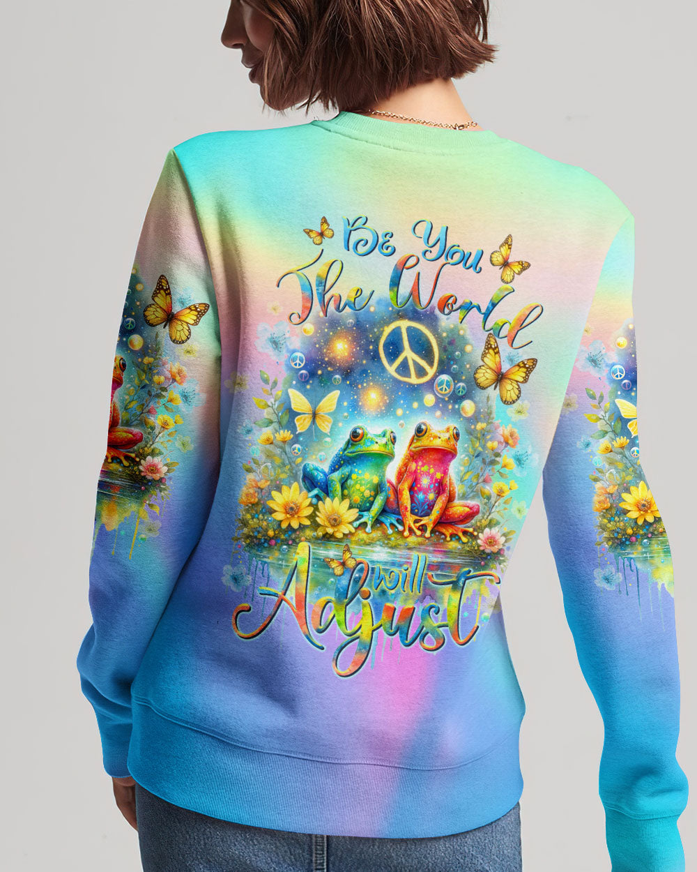 BE YOU THE WORLD WILL ADJUST FROG ALL OVER PRINT - TLTR0911232