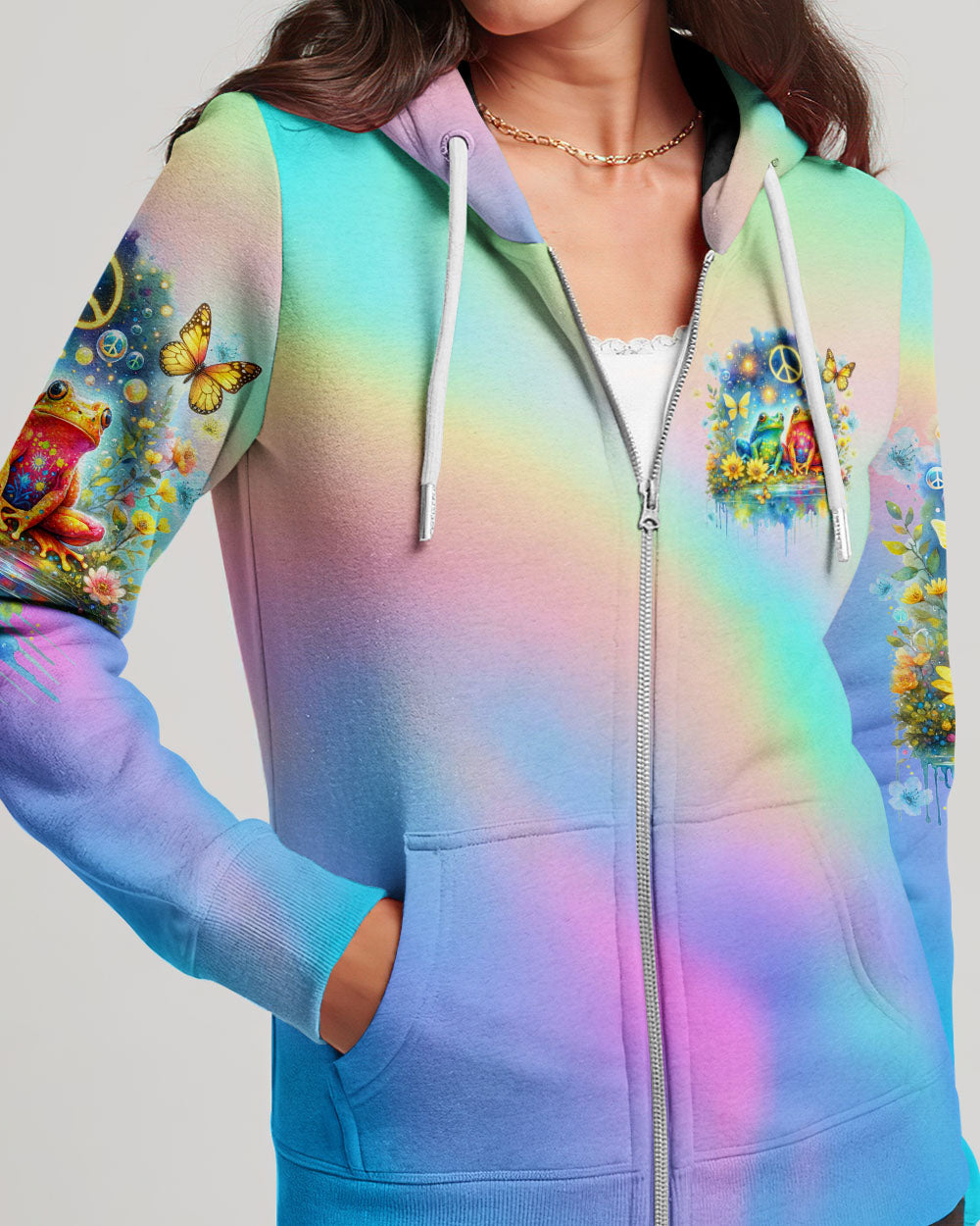 BE YOU THE WORLD WILL ADJUST FROG ALL OVER PRINT - TLTR0911232