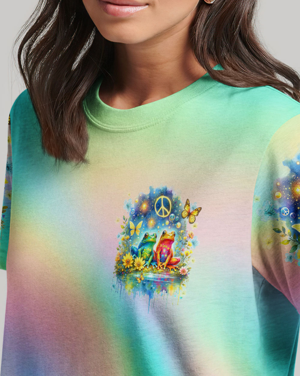 BE YOU THE WORLD WILL ADJUST FROG ALL OVER PRINT - TLTR0911232