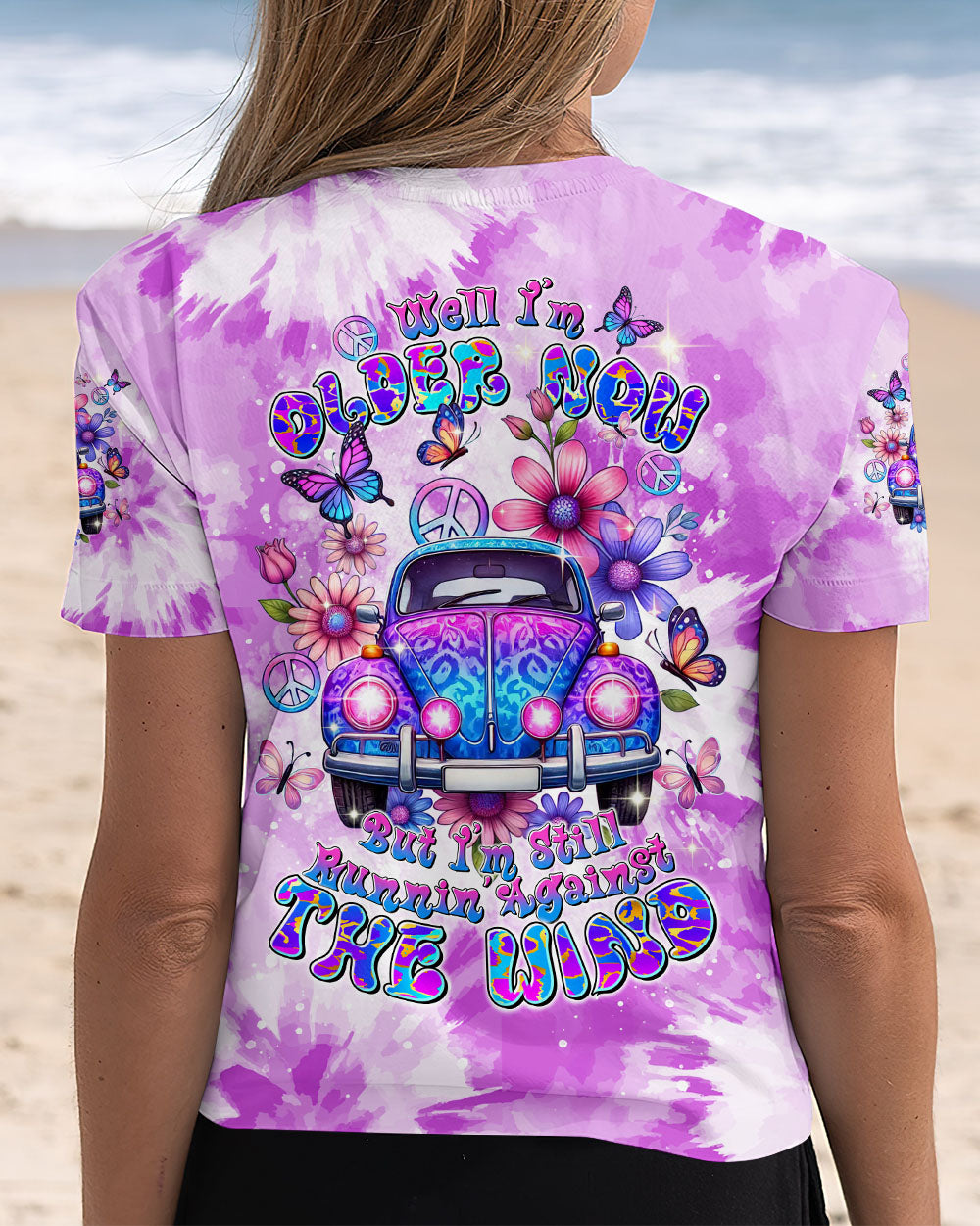 RUNNING AGAINST THE WIND TIE DYE CAR ALL OVER PRINT - TLTR0912243