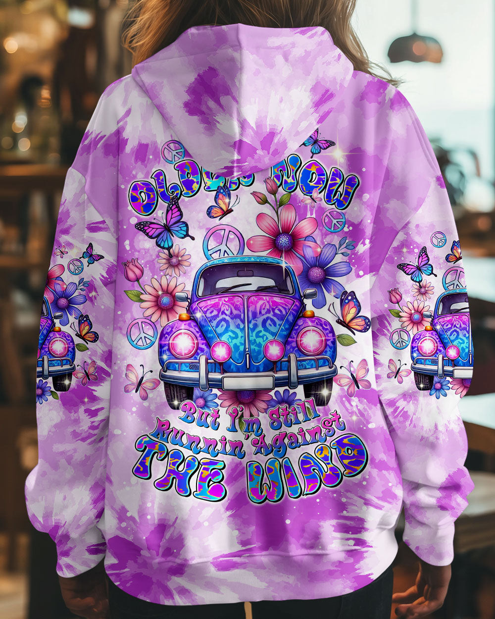 RUNNING AGAINST THE WIND TIE DYE CAR ALL OVER PRINT - TLTR0912243