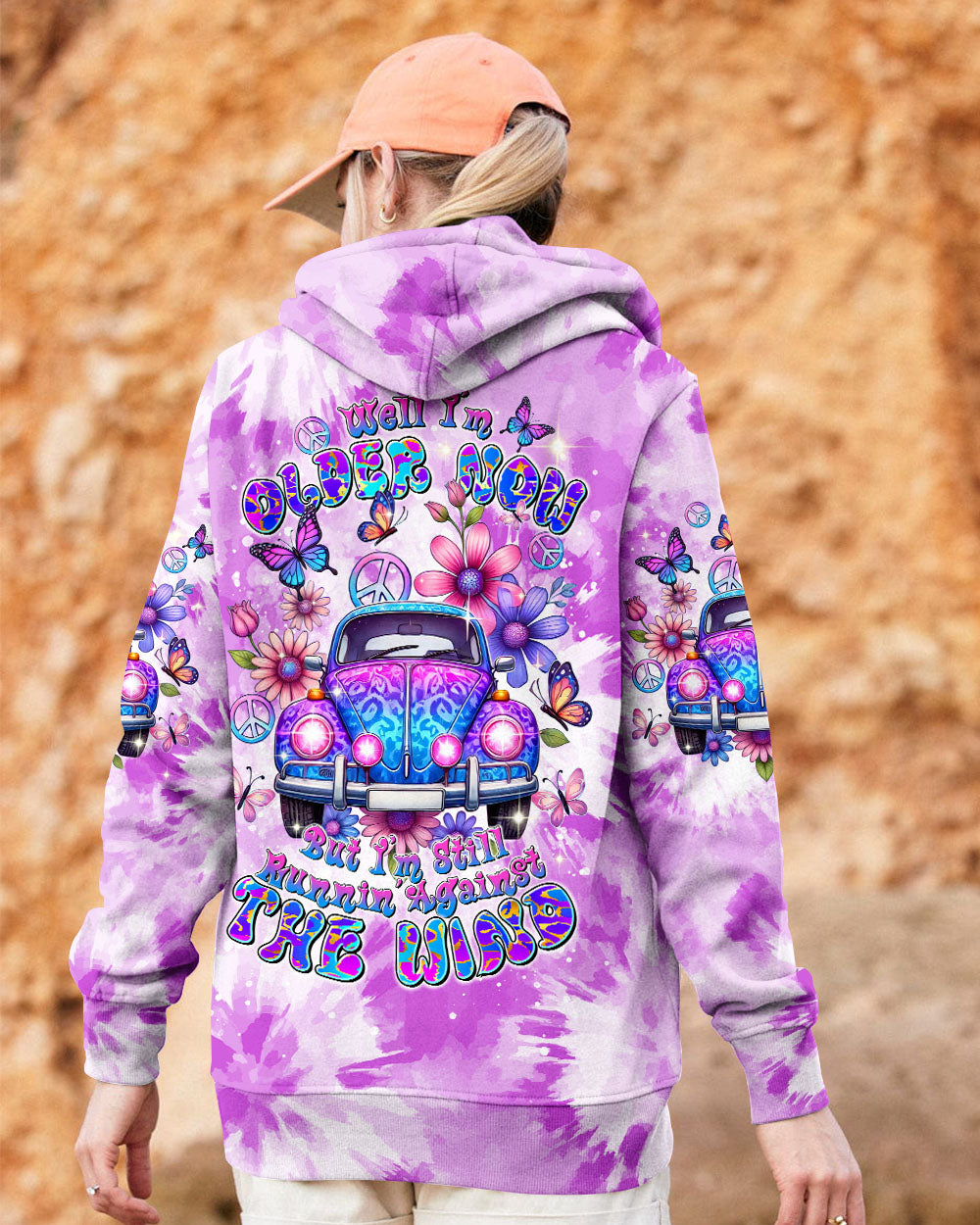 RUNNING AGAINST THE WIND TIE DYE CAR ALL OVER PRINT - TLTR0912243