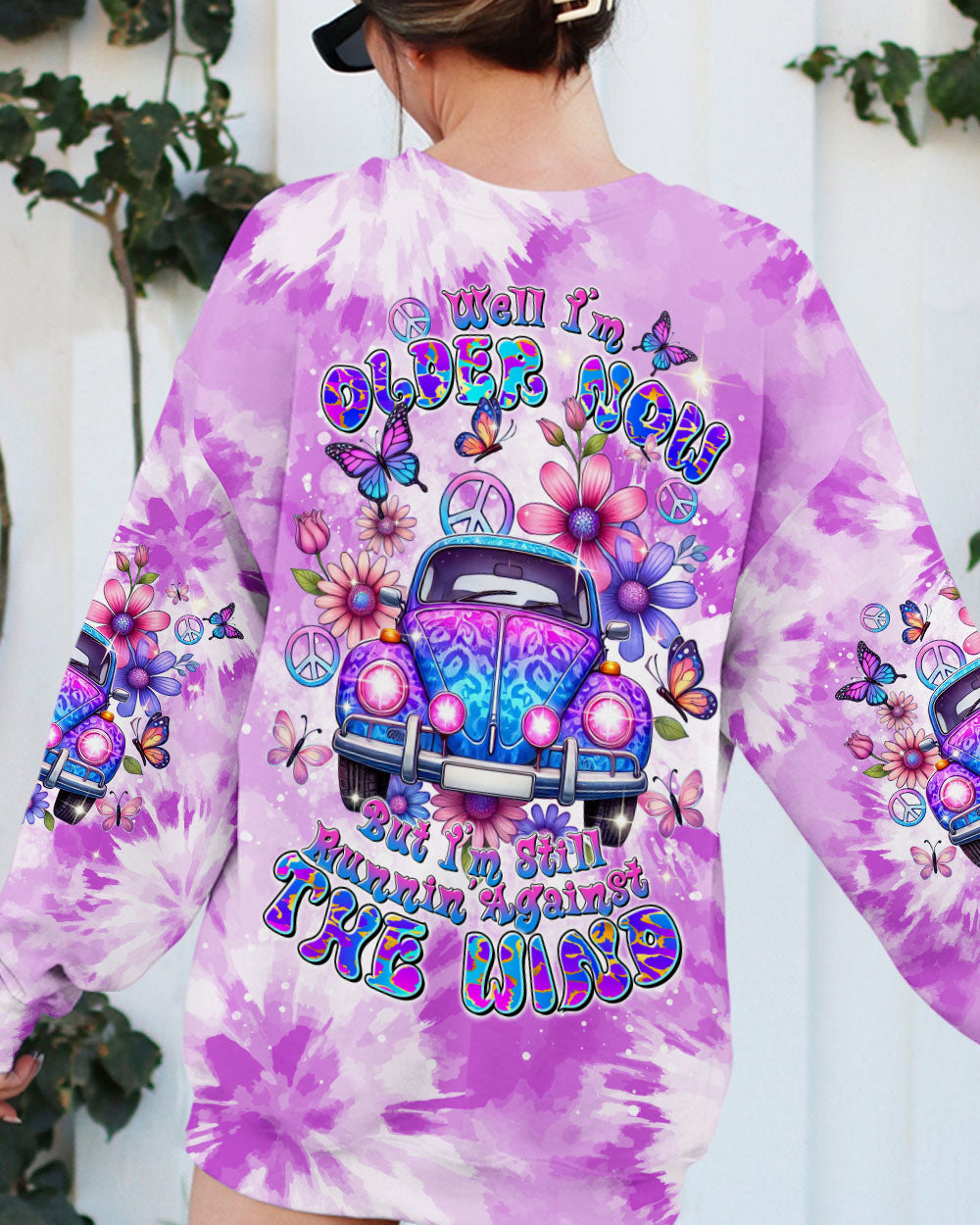 RUNNING AGAINST THE WIND TIE DYE CAR ALL OVER PRINT - TLTR0912243