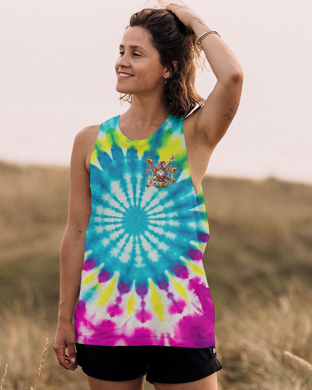 I BELIEVE THERE ARE ANGELS AMONG US GNOME WINGS TIE DYE  ALL OVER PRINT - TLTR1002253
