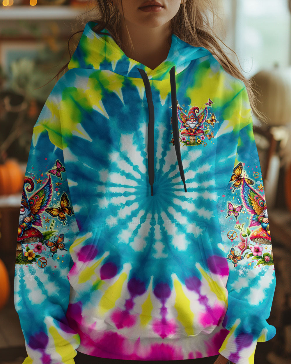 I BELIEVE THERE ARE ANGELS AMONG US GNOME WINGS TIE DYE  ALL OVER PRINT - TLTR1002253
