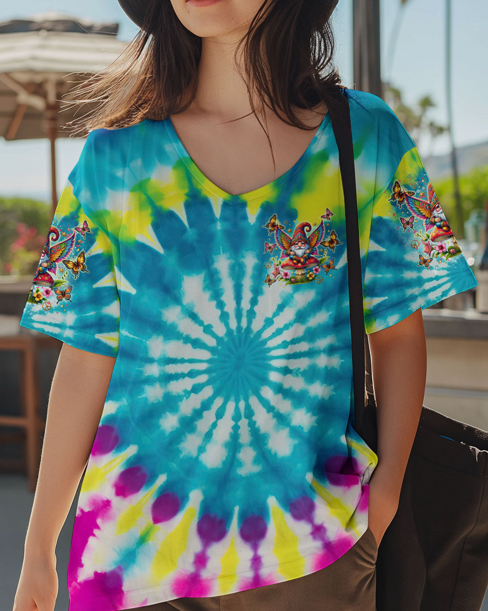 I BELIEVE THERE ARE ANGELS AMONG US GNOME WINGS TIE DYE  ALL OVER PRINT - TLTR1002253