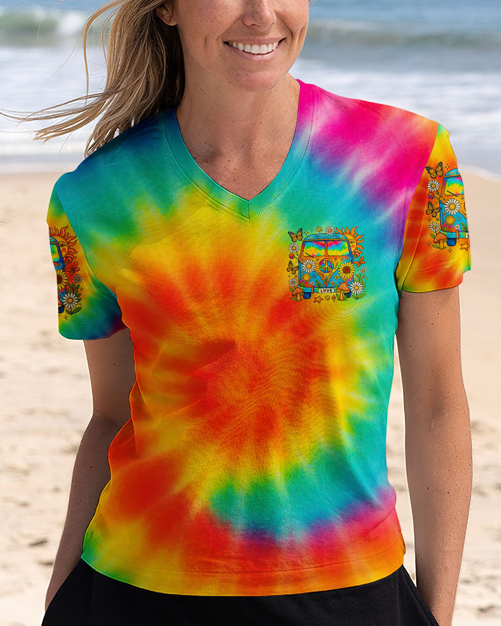 RUNNING AGAINST THE WIND BUS TIE DYE  ALL OVER PRINT - TLTR1007253