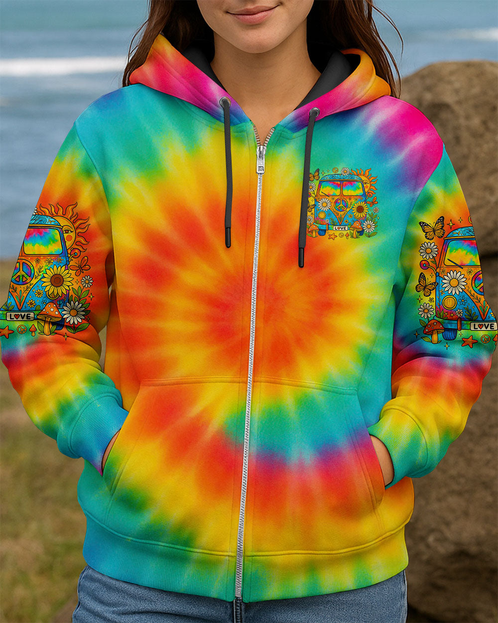 RUNNING AGAINST THE WIND BUS TIE DYE  ALL OVER PRINT - TLTR1007253