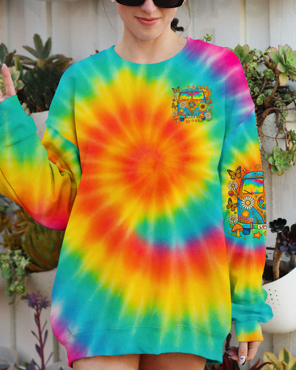 RUNNING AGAINST THE WIND BUS TIE DYE  ALL OVER PRINT - TLTR1007253