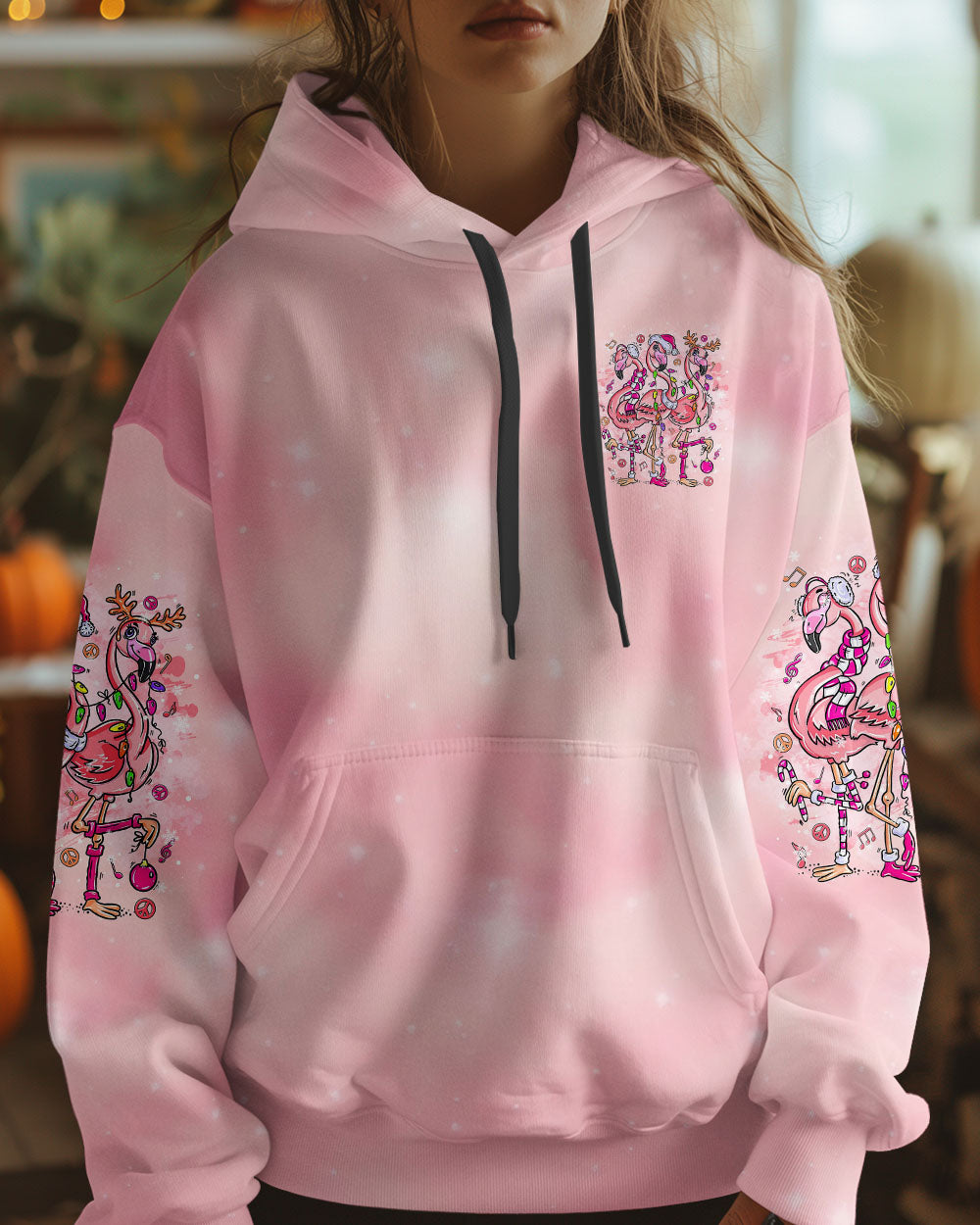 LET'S GO GIRLS FLAMINGO CHRISTMAS ALL OVER PRINT - TLTR1010244