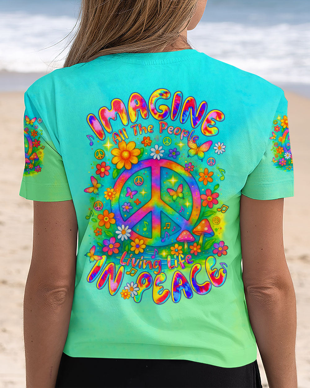 IMAGINE ALL THE PEOPLE LIVING LIFE IN PEACE ALL OVER PRINT   - TLTR1104253