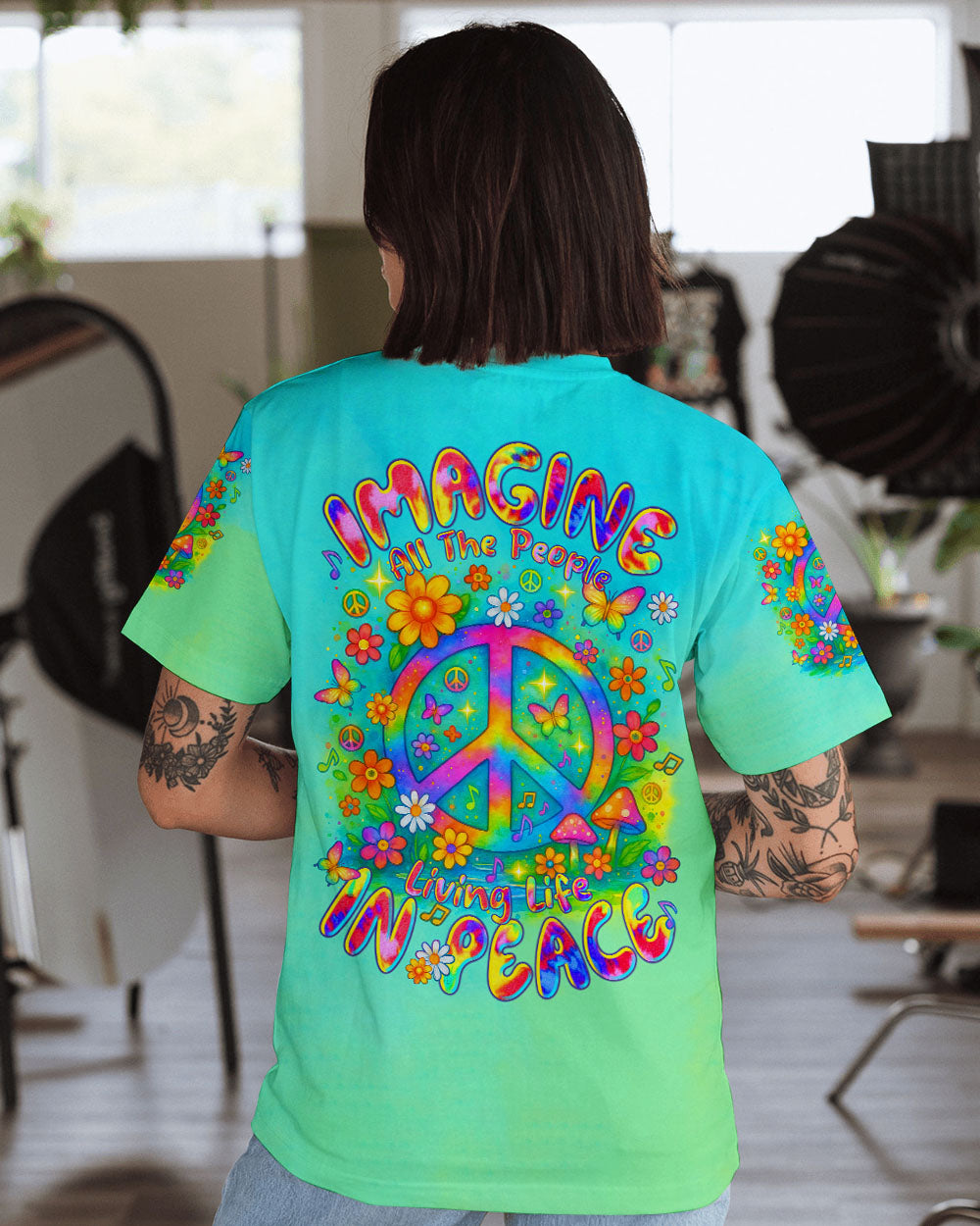 IMAGINE ALL THE PEOPLE LIVING LIFE IN PEACE ALL OVER PRINT   - TLTR1104253