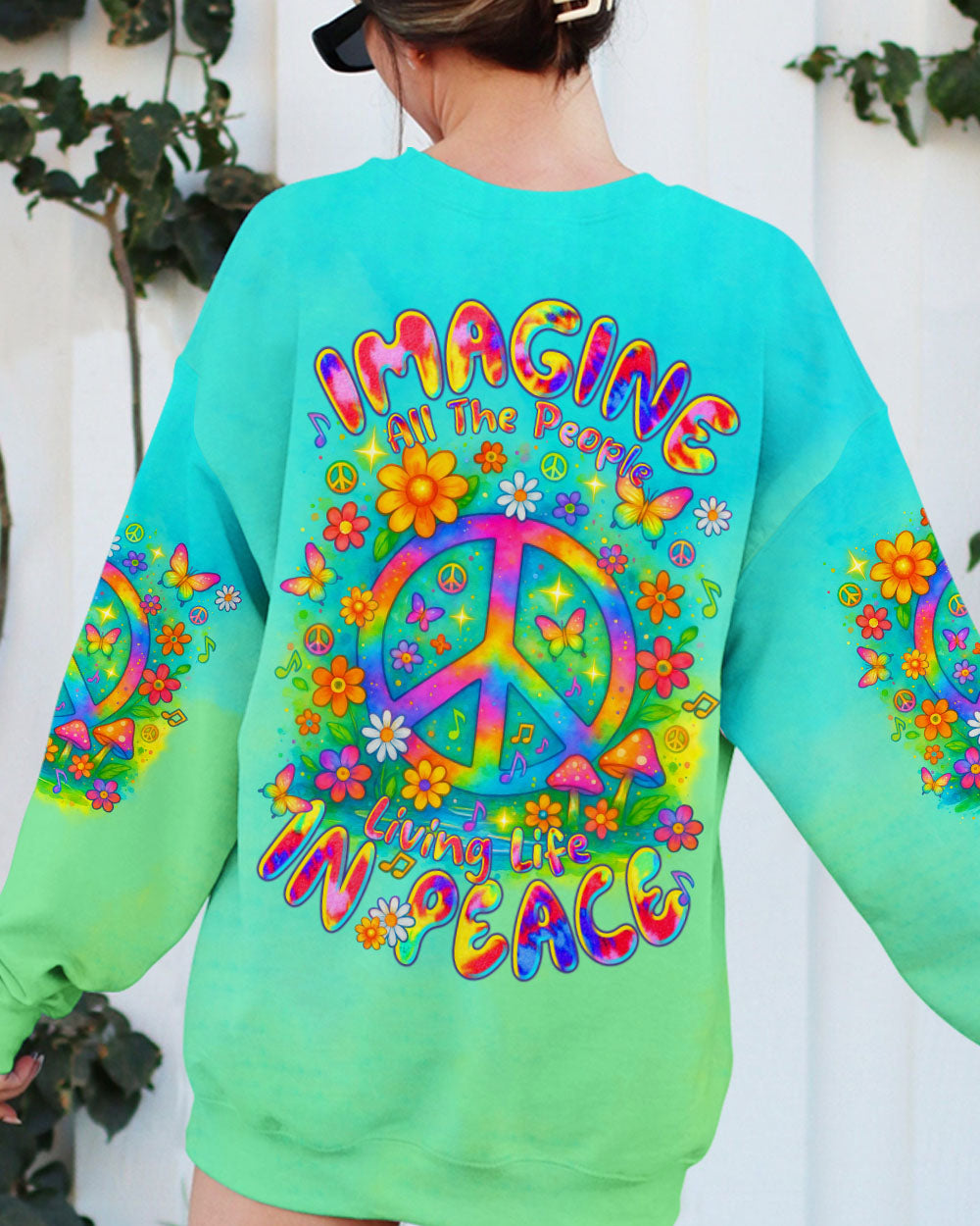 IMAGINE ALL THE PEOPLE LIVING LIFE IN PEACE ALL OVER PRINT   - TLTR1104253