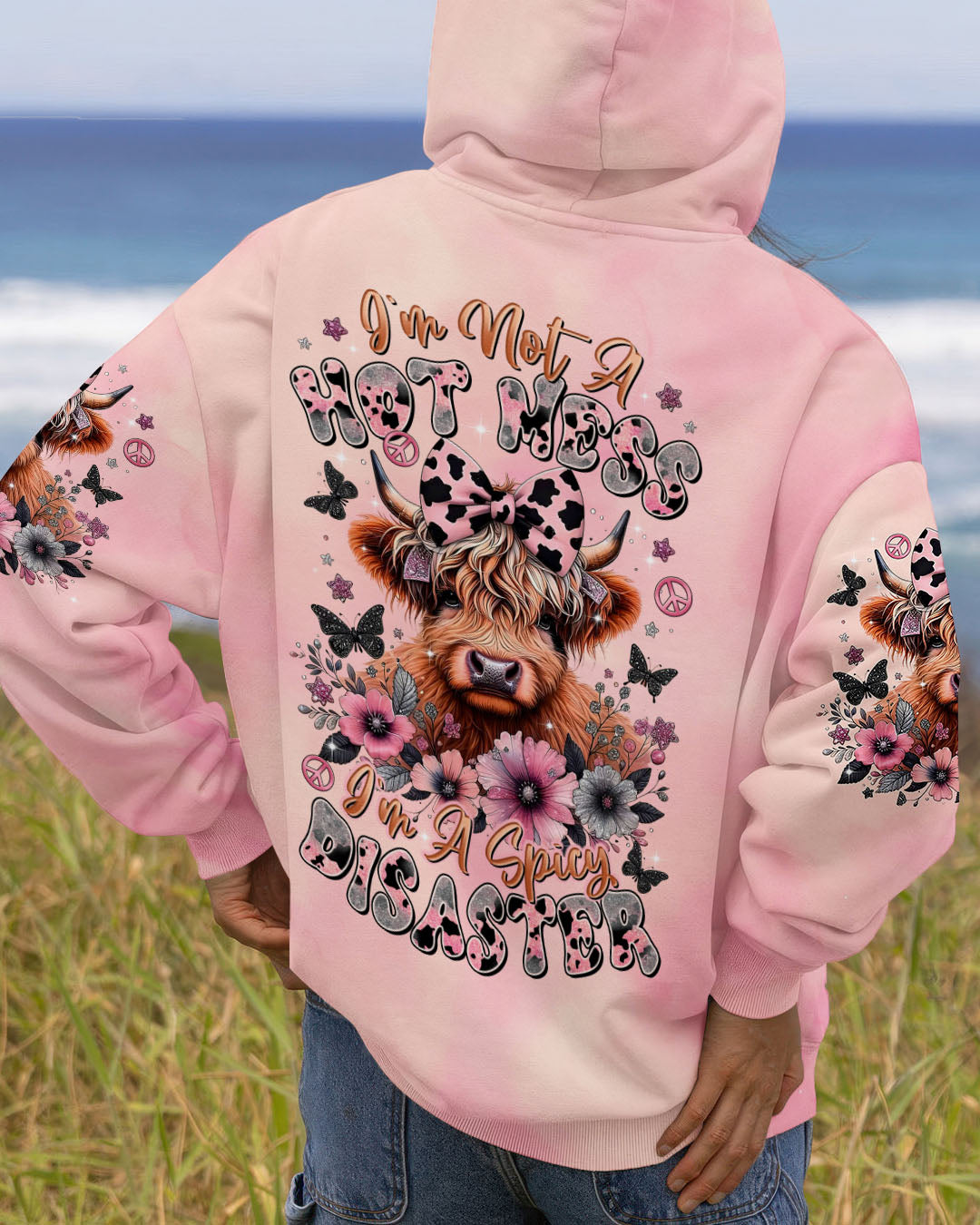 I'M NOT A HOT MESS COW ALL OVER PRINT  - TLTR1107252
