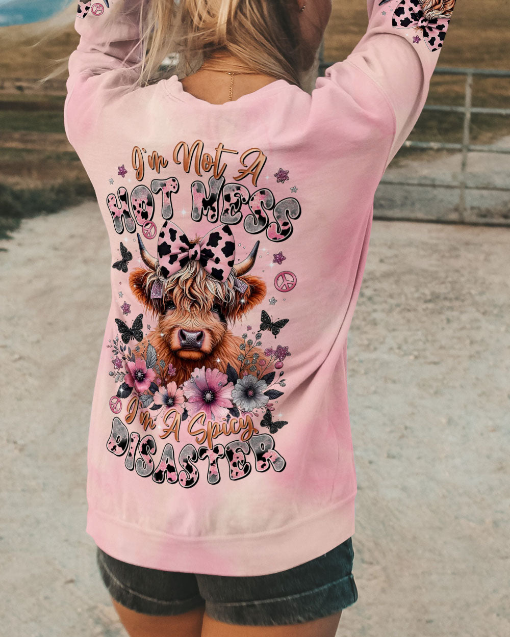 I'M NOT A HOT MESS COW ALL OVER PRINT  - TLTR1107252