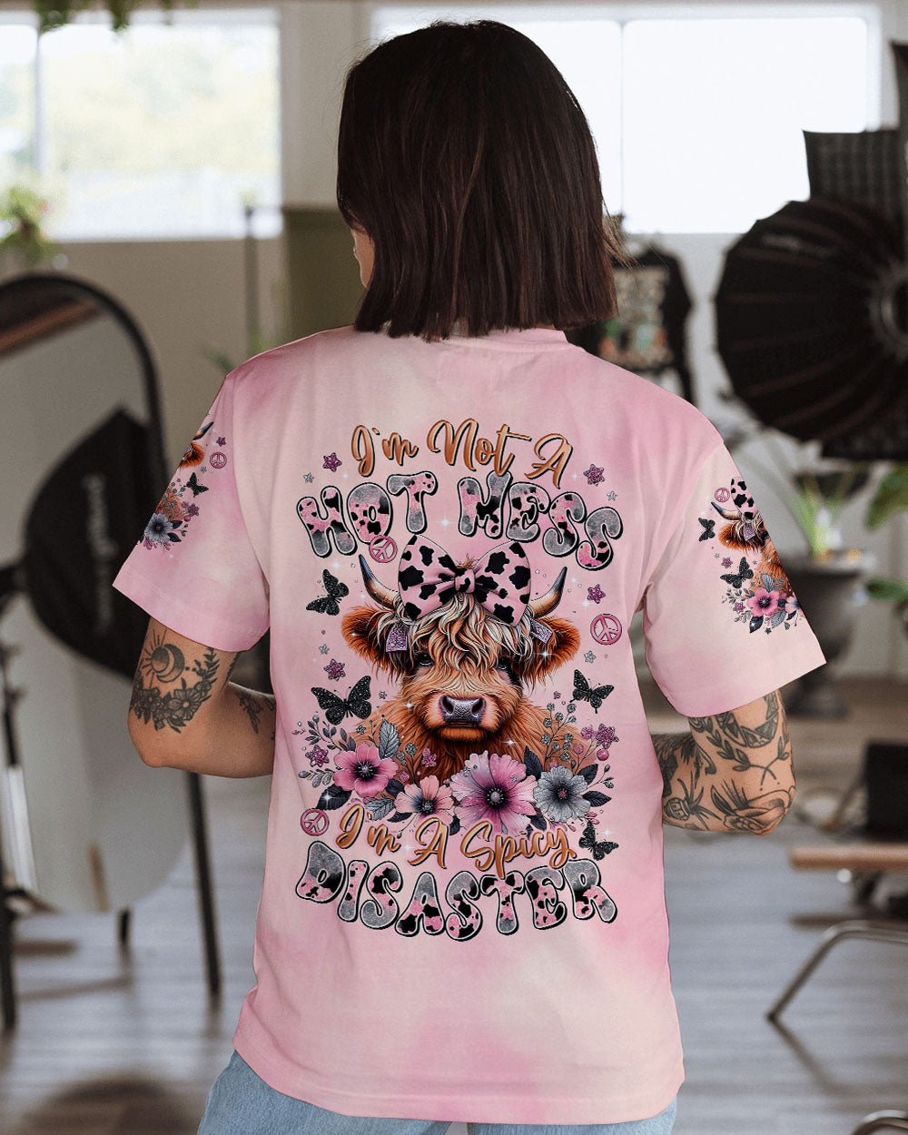 I'M NOT A HOT MESS COW ALL OVER PRINT  - TLTR1107252