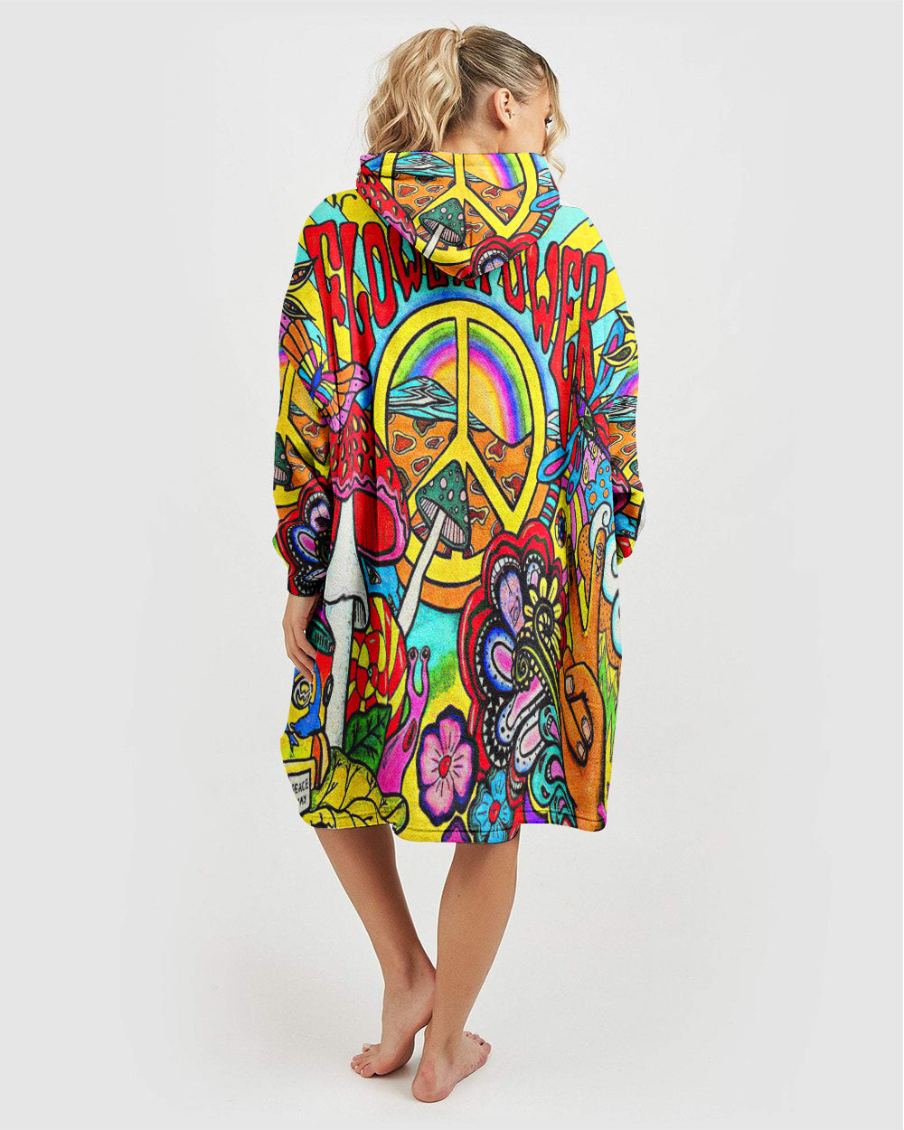 FLOWER POWER SHERPA BLANKET HOODIE - TLTR1108231