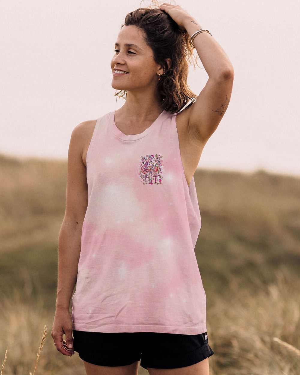 PINK CHRISTMAS FLAMINGO ALL OVER PRINT - TLTR1110243