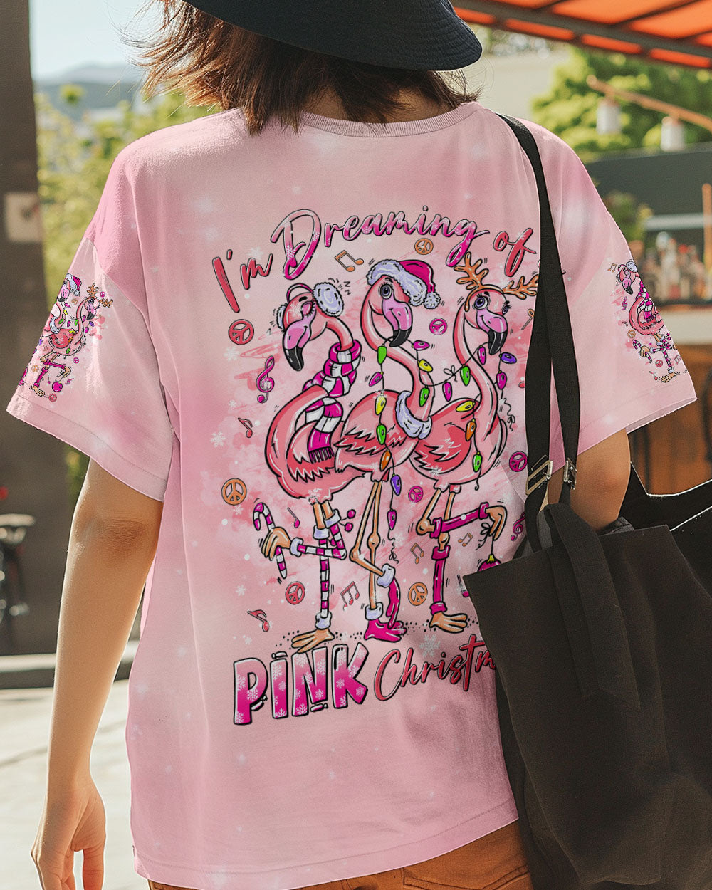 PINK CHRISTMAS FLAMINGO ALL OVER PRINT - TLTR1110243