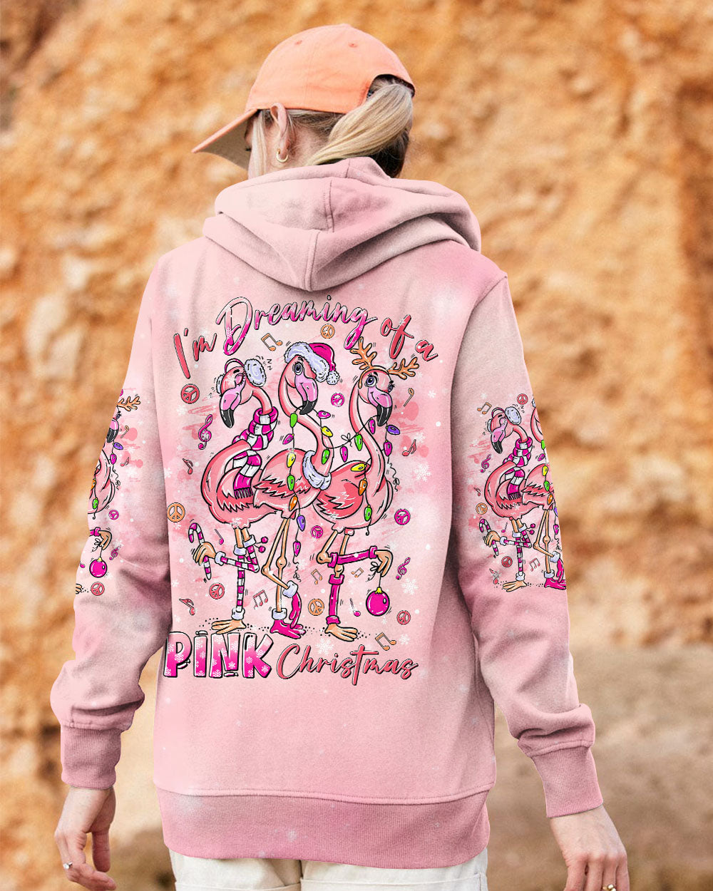 PINK CHRISTMAS FLAMINGO ALL OVER PRINT - TLTR1110243