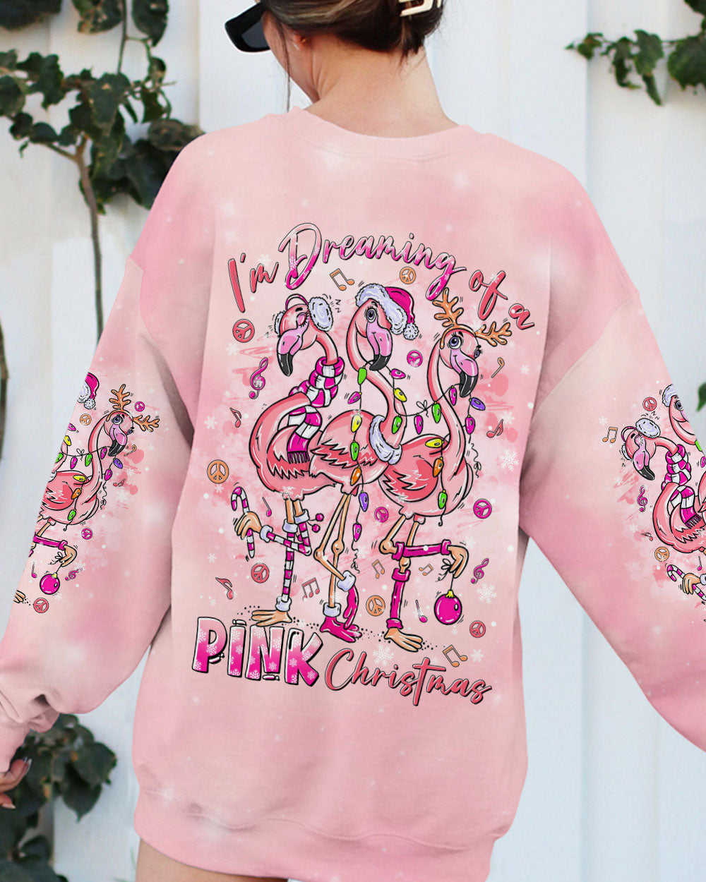 PINK CHRISTMAS FLAMINGO ALL OVER PRINT - TLTR1110243
