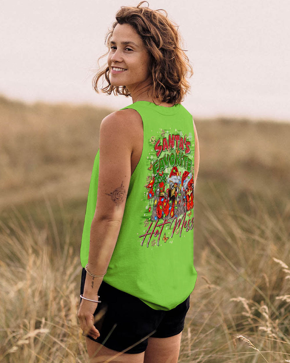 SANTA'S FAVORITE HOT MESS CHICKEN CHRISTMAS ALL OVER PRINT  - TLTR1111243
