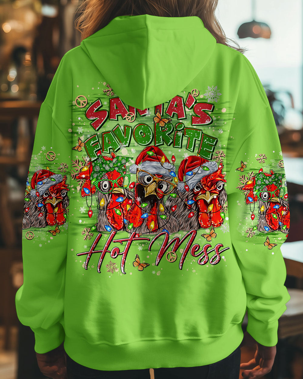 SANTA'S FAVORITE HOT MESS CHICKEN CHRISTMAS ALL OVER PRINT  - TLTR1111243
