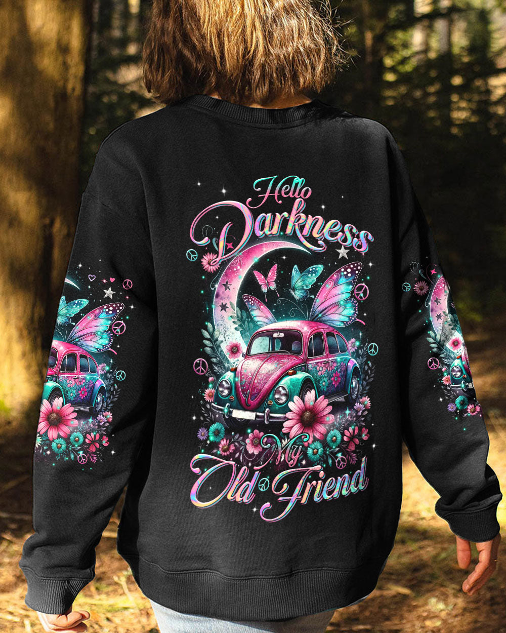 HELLO DARKNESS MY OLD FRIEND CAR CRESCENT MOON ALL OVER PRINT - TLTR1112233