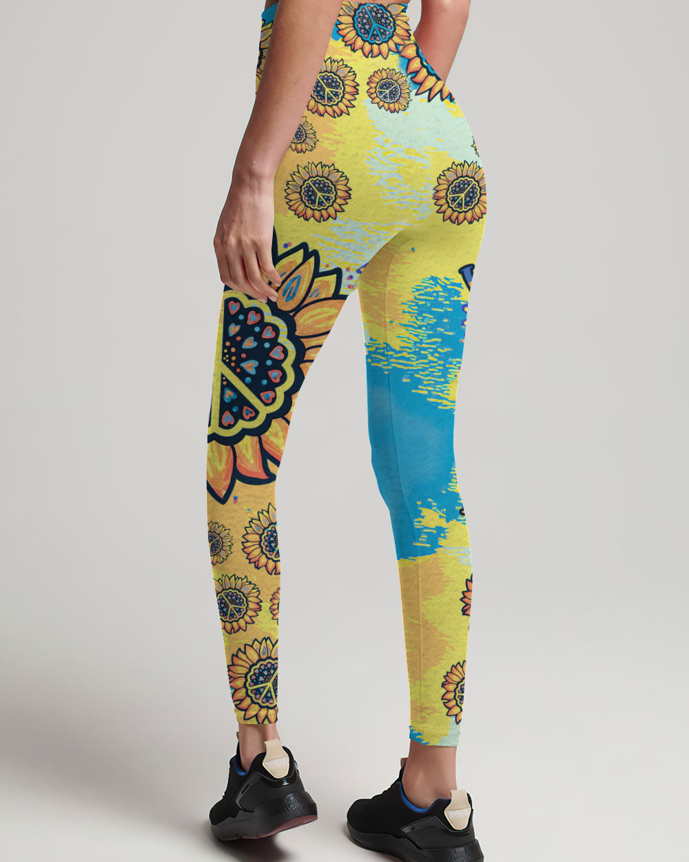 DON'T WORRY BE HIPPIE SUNFLOWER TIE DYE ALL OVER PRINT - TLTR1206231